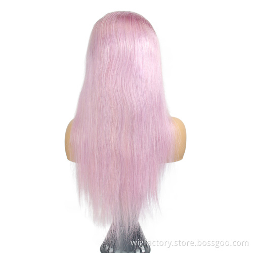 Cheap wholesale brazilian human hair long purple wig, 13x4 frontal purple wigs human hair, purple colors wigs for partyes